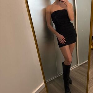 Urban Outfitters Black Strapless Bodycon Mini Dress